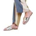 Silber - Front - Where´s That From - Damen Sandalen "Galaxy", Strassbesatz, Kunstleder