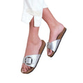 Silber - Side - Where´s That From - Damen Sandalen "Sequoia", Schnalle, PU