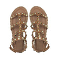 Hellbraun - Lifestyle - Where´s That From - Damen Gladiatorensandalen "Natalia", Mit Stollen, PU