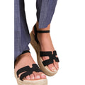 Schwarz - Side - Where´s That From - Damen Sandalen "London", Nubukleder