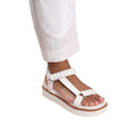 Weiß - Front - Where´s That From - Damen Sandalen "Hawaii", Mit Stollen, Patent Kunstleder