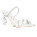 Weiß - Front - Where´s That From - Damen Sandalen "New", Strassbesatz, PU