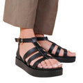 Schwarz - Front - Where´s That From - Damen Gladiatorensandalen "Dubai", PU