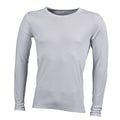 Front - James and Nicholson Herren Langarm-Sweatshirt