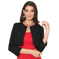 Front - Krisp Damen Bolero mit Schleife hinten, kurz geschnitten