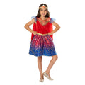 Rot-Blau-Gold - Front - Wonder Woman - "Deluxe" Kostüm-Kleid - Mädchen