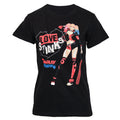 Schwarz-Rot - Back - Harley Quinn - "Love Stinks" T-Shirt für Herren-Damen Unisex