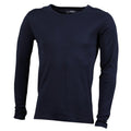 Marineblau - Front - James and Nicholson Herren Langarm-Sweatshirt