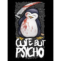 Schwarz-Weiß - Side - Psycho Penguin - "Cute But Psycho" T-Shirt für Damen