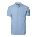 Hellblau - Front - ID Herren Pro Wear Polo-Shirt mit Brusttasche, reguläre Passform, kurzärmlig