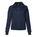 Marineblau - Front - ID Damen Sweatshirt mit Reißverschluss, reguläre Passform