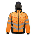 Orange-Marineblau - Front - Regatta Herren Hi Vis Pro Bomberjacke, reflektierende Details, Neonfarben