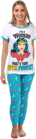 Weiß-Blau - Back - Wonder Woman Damen I`m A Woman Pyjama Set