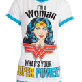 Weiß-Blau - Lifestyle - Wonder Woman Damen I`m A Woman Pyjama Set