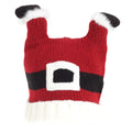 Rot-Weiß - Front - Unisex Strickmütze im Weihnachtsmann-Design